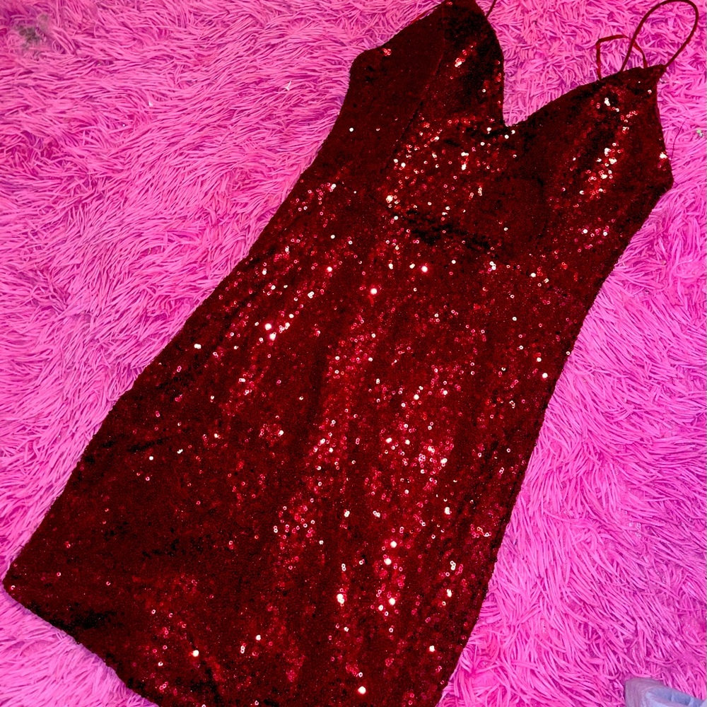 sparkly red-maronish dress💋 (worn only once)